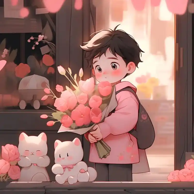 捧花见面才是最浪漫的#轻漫计划原创动漫 #情侣头像 - 抖音