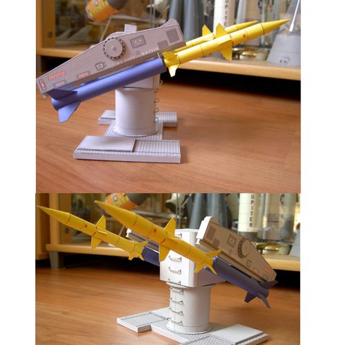 儿童益智diy手工制作仿真军事模型火箭导弹炮弹3d纸模型纸艺玩具