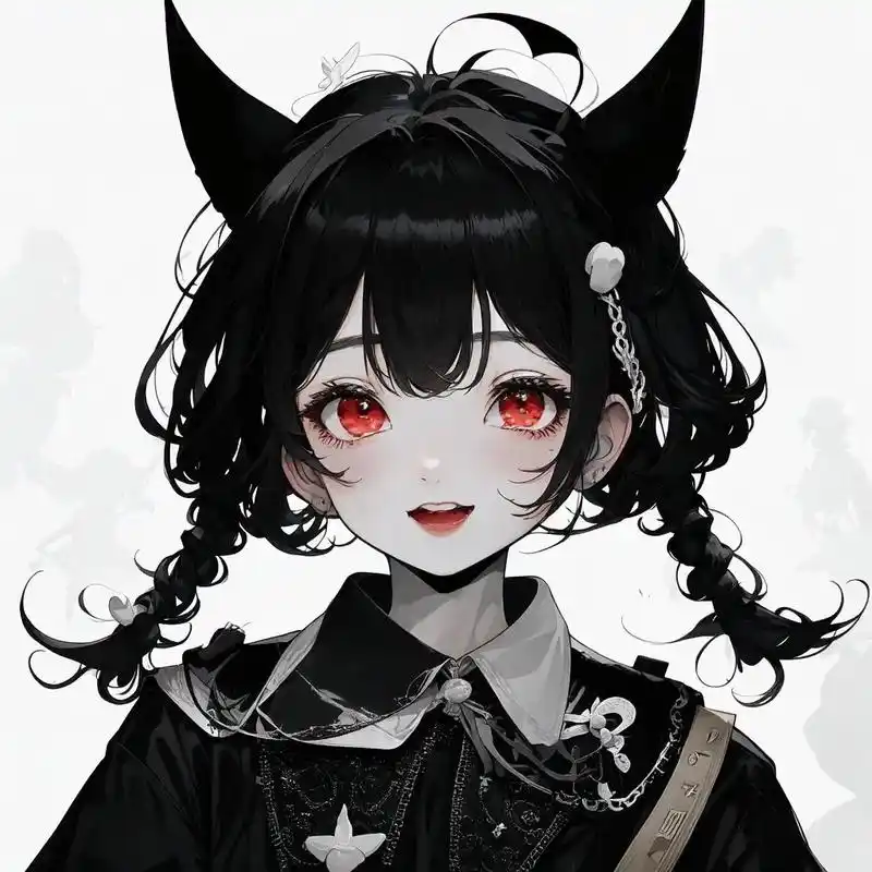 小恶魔少女动漫头像,喜欢的自取#优质头像 #动漫女头 #二次 - 抖音