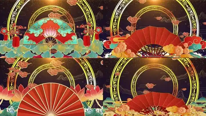 国潮戏曲表演led背景_1920x1080_高清视频素材下载(编号:6520658)