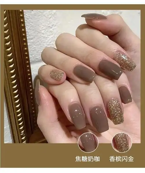 小套系双色套装光疗指甲油胶2021年夏天流行显白色美甲甲油胶 迷雾