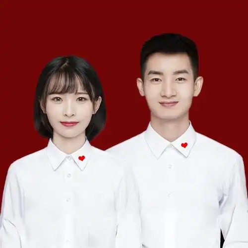 结婚照登记情侣装白衬衫领证拍照服装证件照衣服订婚宴白色可