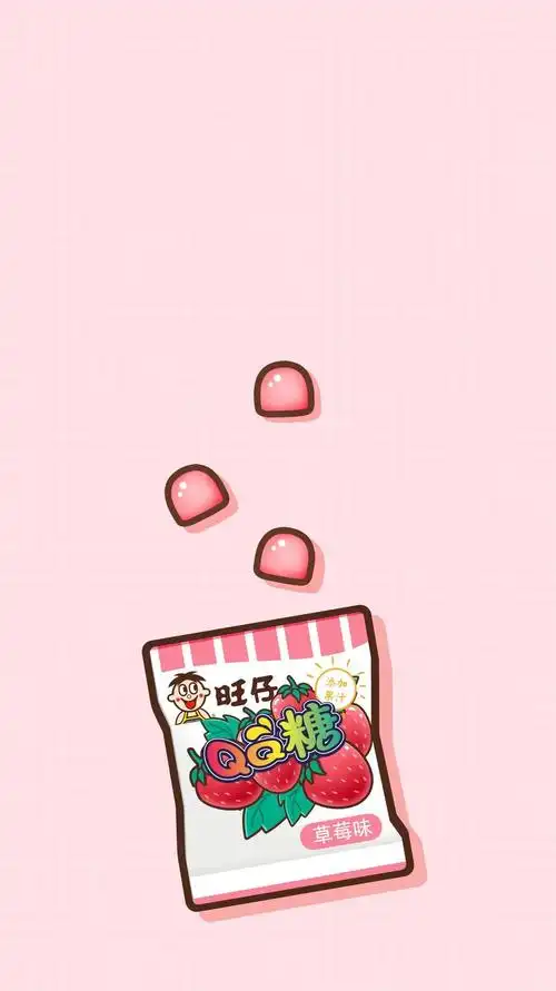 壁纸| 旺旺的小零食插画壁纸,可爱~_via
