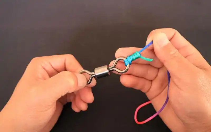 主线绑八字环,双线绑法,不伤线而且还结实