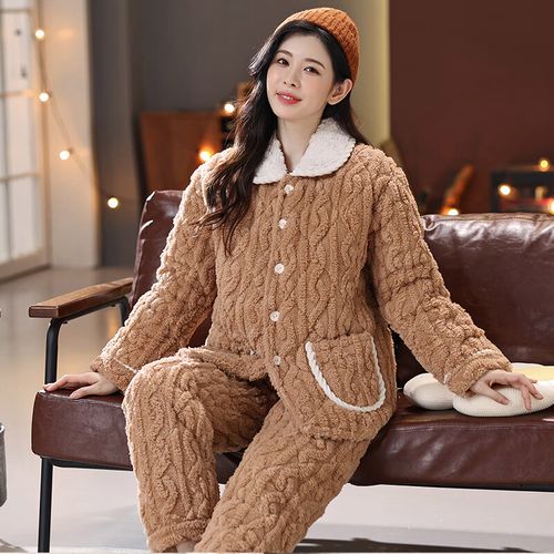 提花绒驼色 l155cm160cm85110斤卡码肚子大