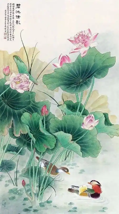 20位名家笔下最工笔画荷花50图一次看够