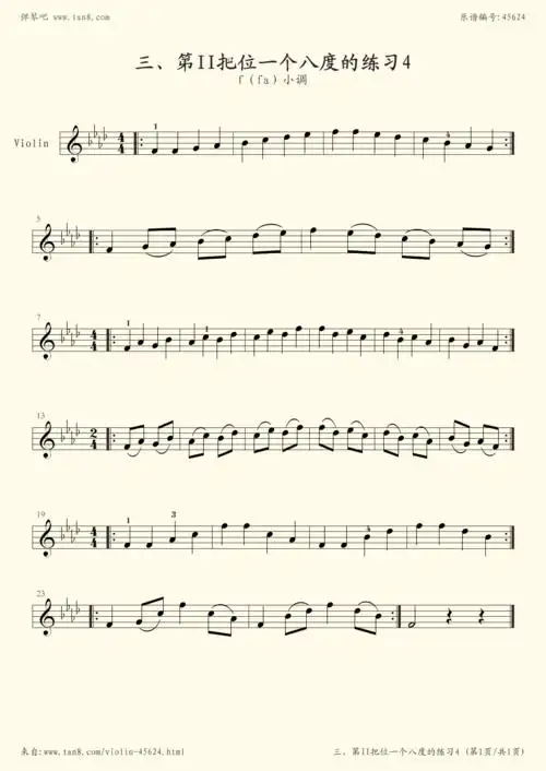 f(fa)小调》,赵惟俭(五线谱 小提琴谱)-弹琴吧(原蛐蛐钢琴网),小提琴