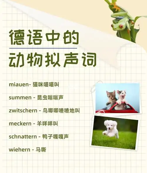 动物叫声用德语咋表达呢?动物拟声词来学