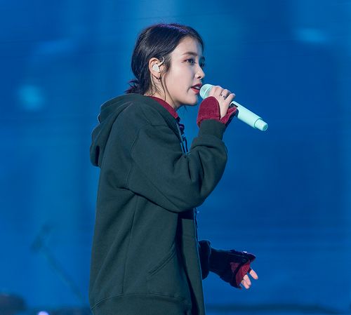 iu刺绣新款早秋2020女装卫衣连帽墨绿色字母卫衣