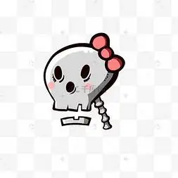 手绘萌系q版万圣节骷髅插画万圣节骷髅手帳风可爱卡通萌系贴纸元素
