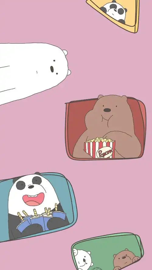 小清新可爱卡通小熊图片手机壁纸
