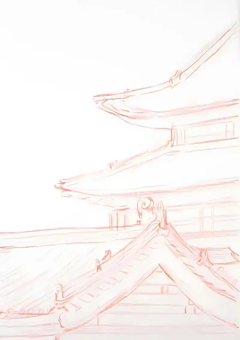 课程同款《古色故宫》全过程详解,一起画画吧#零基础学画画 # - 抖音