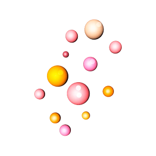 粉色黄色圆形球体