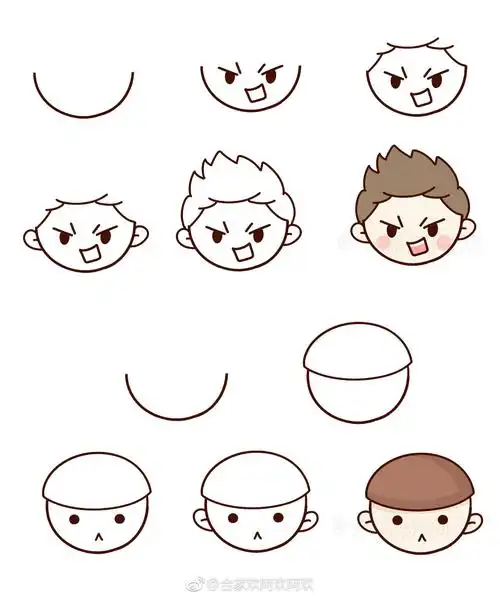 (`)一波很可爱的简笔画小人儿~(作者: 合家欢阿欢阿欢 )