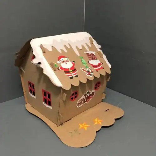 幼儿园手工制作房子 幼儿园手工制作材料包半成品儿童小学生作业纸箱