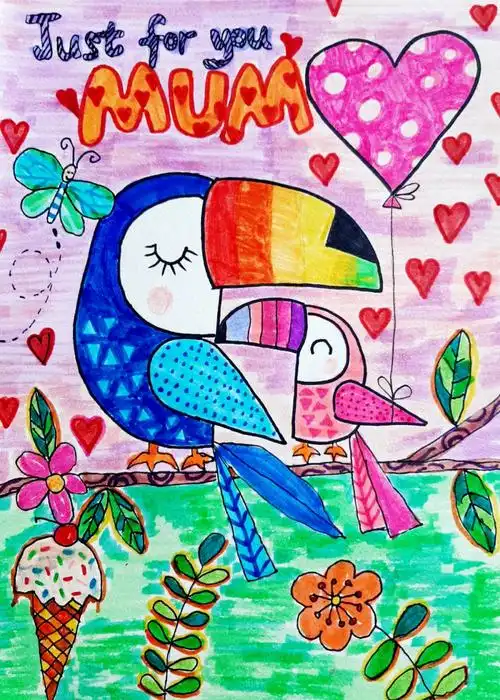 少儿创意美术  #创意美术  #儿童创意美术  #绘画  #学生范画  #范画