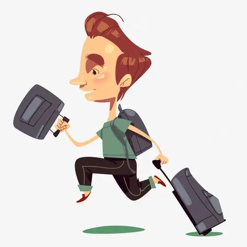 关键词 : 卡通男子,奔跑男子,旅行,旅游,背景装饰,行李箱