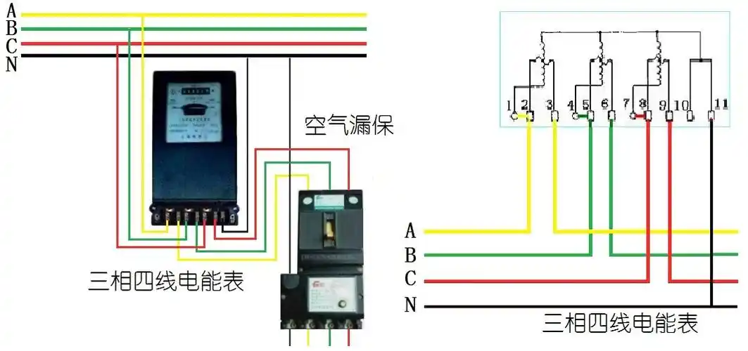 三相四线电表不装电流互感器怎样接线