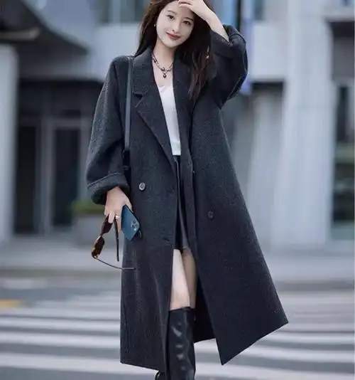 大喜**|心动满分呢大衣|复古气质风衣女款2024新款毛呢外套… - 17网