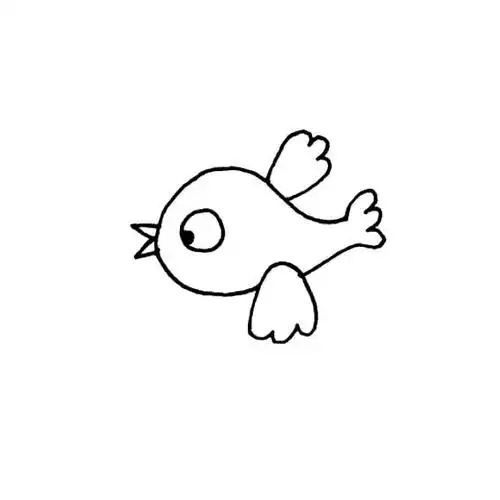 飞翔的小鸟简笔画法画正在飞的小鸟