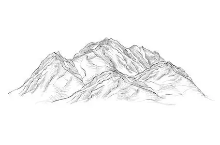 山峰插画图片