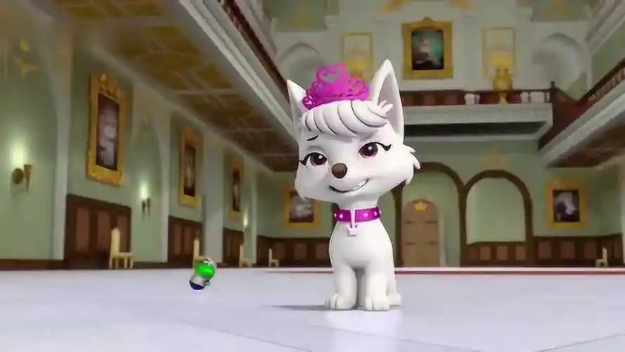 汪汪队立大功第4季:甜甜实在忍不住了,当着女王的面坐上了宝座