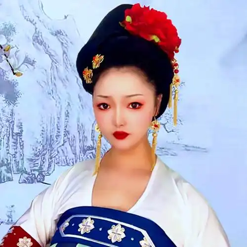 88成交1件古装假发唐朝敦煌单头发髻复原髻唐风单刀髻半翻刀髻￥56.