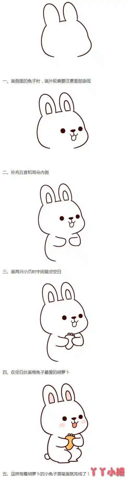 收藏学习卡通兔子简笔画怎么画可爱卡通兔子的简单画法简笔画教学视频