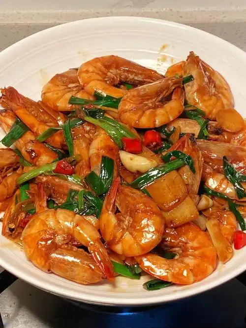 大人小孩都爱吃的红烧虾也太好吃了吧
