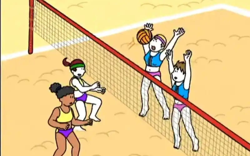 室内体育课 38 沙滩排球