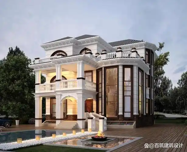三层带地下室电梯别墅,欧式外观震撼美观