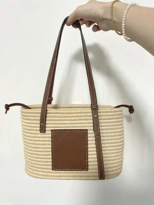 罗意威草编托特包