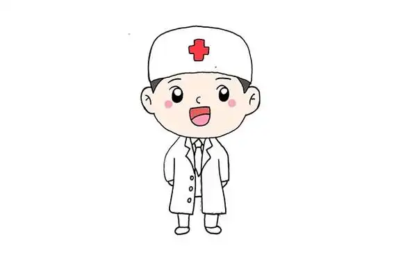 医生简笔画怎么画手绘医生的画法步骤教程