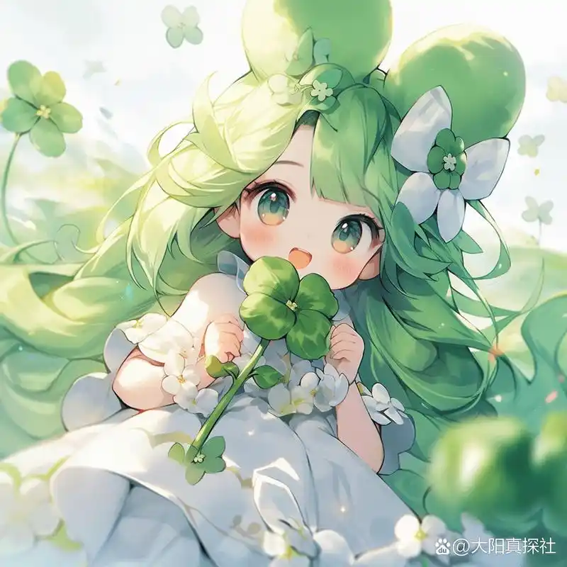 幸运少女92四叶草可爱头像