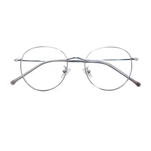 椭圆眼镜框近视金属框纯钛方圆文艺近视女复古韩版超轻防辐射中小