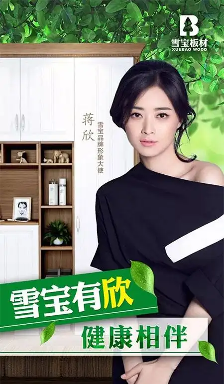蒋欣代言的品牌雪宝板材