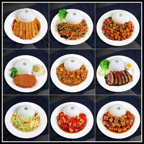 仿真菜品模型中餐快餐饭红烧肉盖饭盖浇饭炒大米扬州炒饭炒粉