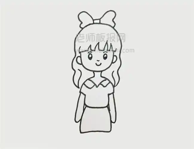 美女简笔画图片 美女的画法