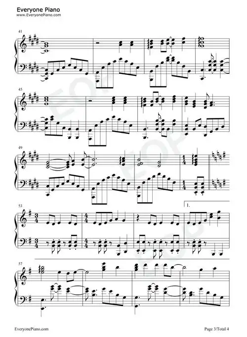 一决高下-伍六七之最强发型师ost五线谱预览3