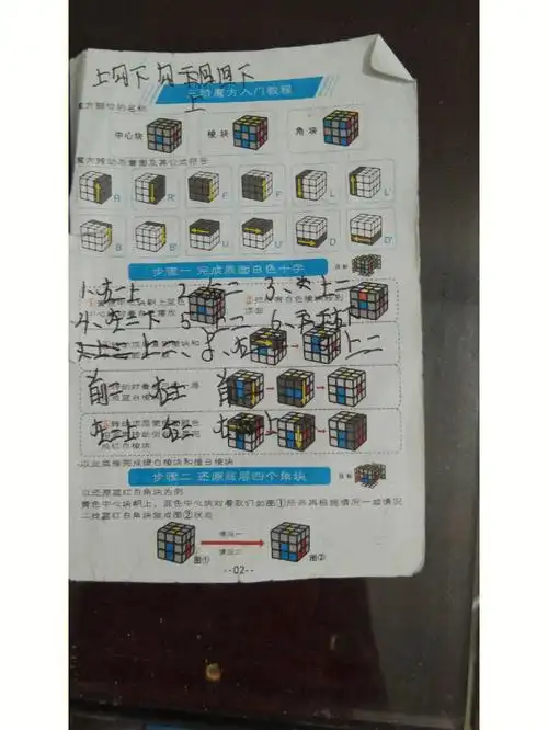 还原三阶魔方公式图