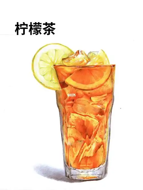 彩铅静物柠檬茶内附步骤图