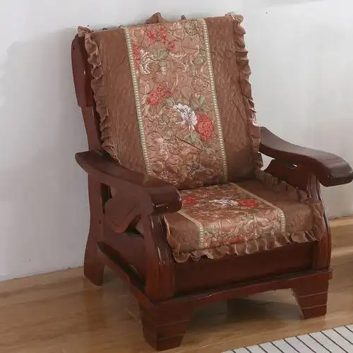 实木沙发垫带靠背冬季加厚海绵防滑老式红木沙发坐垫木头椅子垫子