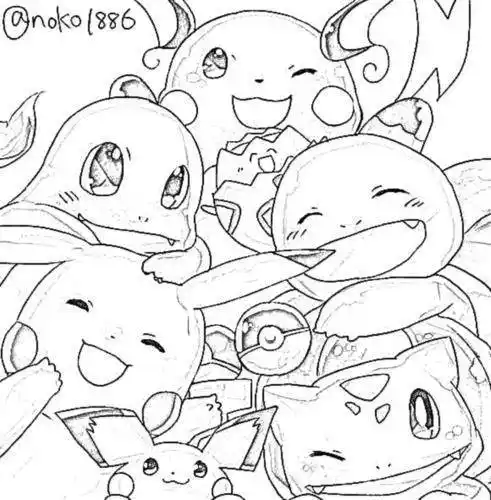 画神奇宝贝 画神奇宝贝神兽