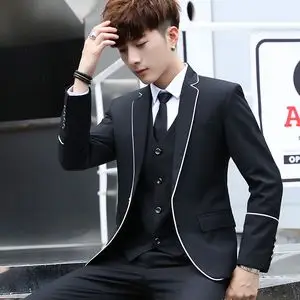 男士西服韩版修身上衣帅气网红小西装男青少年英伦休闲学生外套潮