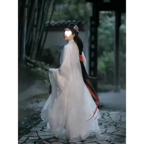 汉服女超仙飘逸古装仙气古风学生一整套清冷齐腰魏晋风-阿里巴巴