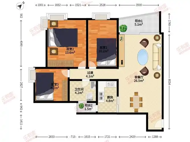 【汇港名苑二手房_华强南二手房】汇港名苑 普通住宅96㎡-深圳乐有家