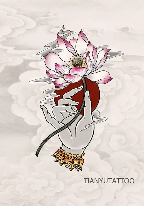 【客稿】佛手荷花 (天予刺青·火龙作品)