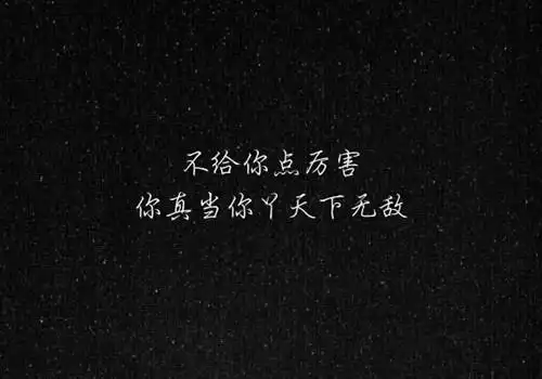 霸气毒舌语录文字图片_论贱性你天下无敌