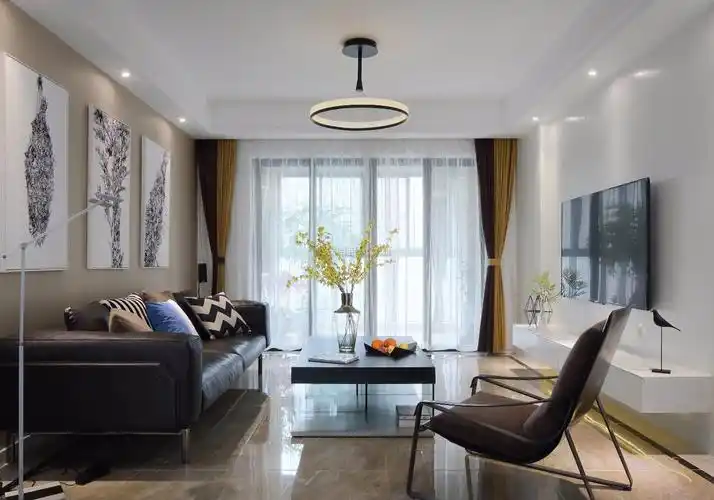 三室两厅客厅现代风格装修设计图片_装信通网效果图