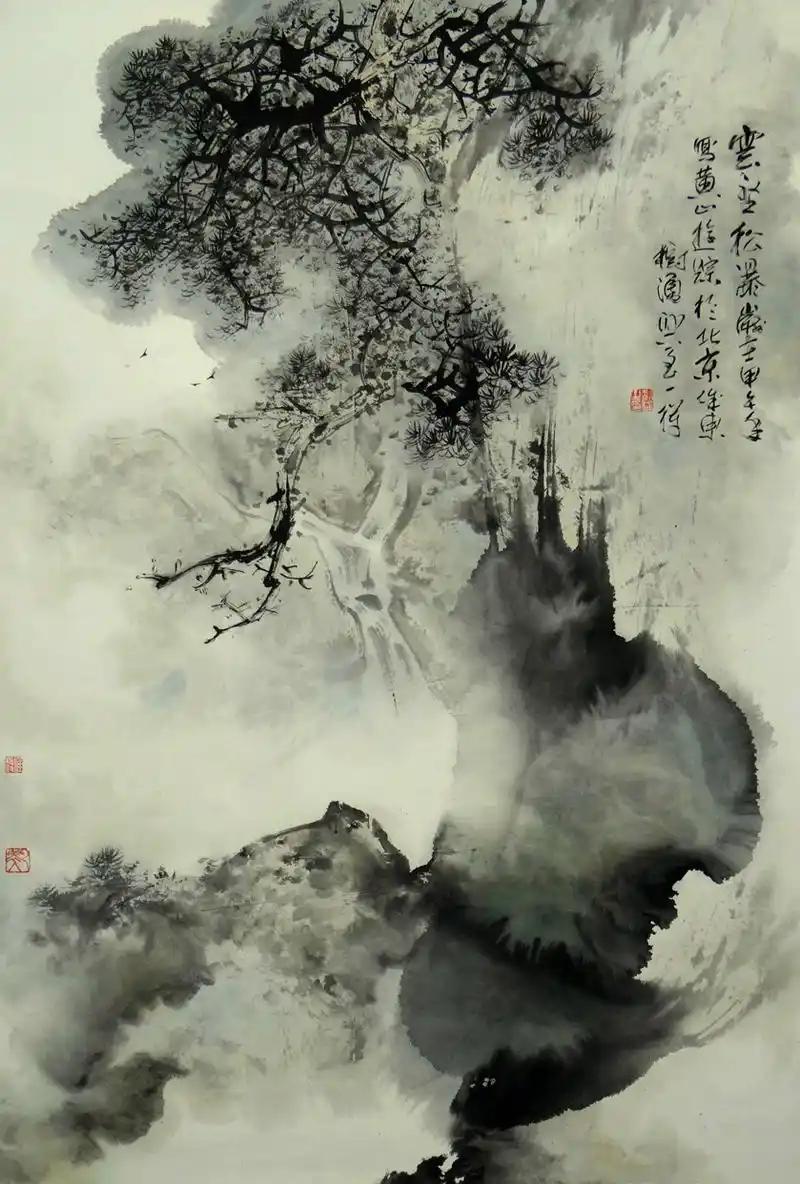 艺术先锋诗意山水现代水墨山水画大家作品